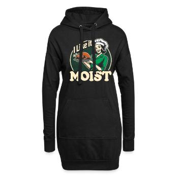 Ich mag es feucht Thanksgiving Kostüm Truthahntag - Hoodie-Kleid - Schwarz - Vorne