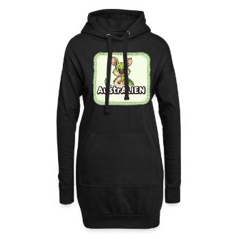 ausAustralia Roo Aussie Funny Australien Kangourou - Sweat-shirt à capuche long Femme - noir - Devant