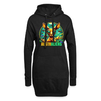 ausAustralia Roo Aussie Funny Australien Kangourou - Sweat-shirt à capuche long Femme - noir - Devant