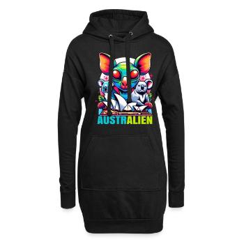 ausAustralia Roo Aussie Funny Australien Kangourou - Sweat-shirt à capuche long Femme - noir - Devant