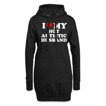 Ich liebe meinen heißen autistischen Ehemann - Hoodie-Kleid - Schwarz - Vorne