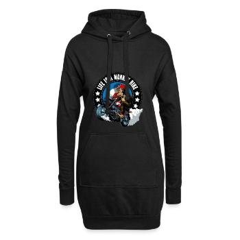 Monkey Bike - Hoodie-Kleid - Schwarz - Vorne