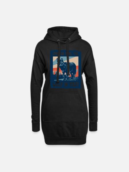 Wolf Werwolf - Hoodie-Kleid - Schwarz