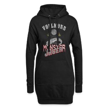 Wels Waller Monster Jäger - Hoodie-Kleid - Schwarz - Vorne