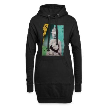 Magic Tab - Hoodie-Kleid - Schwarz - Vorne