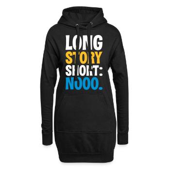 COURT LONGUE HISTOIRE - HELL / NO BAISE - Sweat-shirt à capuche long Femme - noir - Devant