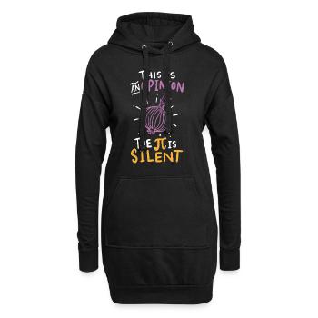 Ceci est un avis Le Pi est silencieux - Sweat-shirt à capuche long Femme - noir - Devant