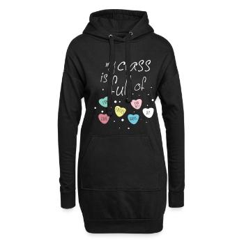 École primaire - Sweat-shirt à capuche long Femme - noir - Devant