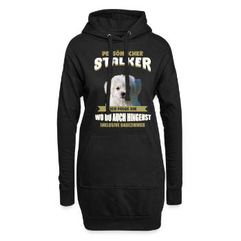 Malteser Hund - Malteser - Hoodie-Kleid - Schwarz - Vorne