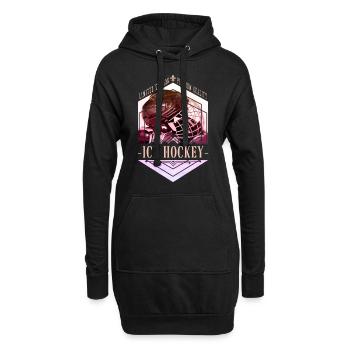 Eishockey Helm Vintage Retro Spieler Sport Team - Hoodie-Kleid - Schwarz - Vorne