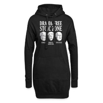 Drama-Free Stoic Zone Stoizismus Philosophie - Hoodie-Kleid - Schwarz - Vorne