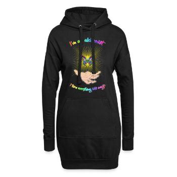 JE SUIS UN ALCHIMISTE - Papillon coloré - Sweat-shirt à capuche long Femme - noir - Devant