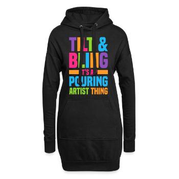 Acrylgießen Geschenke | Maler Kunst Leinwand - Hoodie-Kleid - Schwarz - Vorne