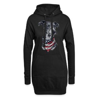 Whippet - Hoodie-Kleid - Schwarz - Vorne