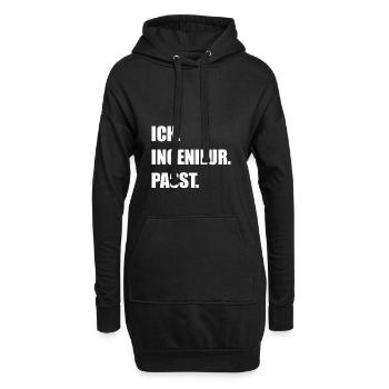 Ingénieur - Sweat-shirt à capuche long Femme - noir - Devant