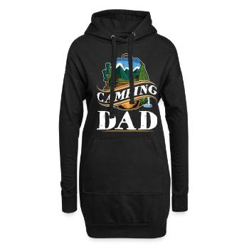 Camping Dad Berge Wandern Bergsteigen Camper - Hoodie-Kleid - Schwarz - Vorne