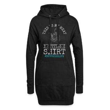 Fleischer Fleischerei Rind - Hoodie-Kleid - Schwarz - Vorne
