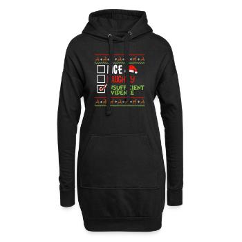 Noël Noël Humour Drôle Drôle Drôle Dicton - Sweat-shirt à capuche long Femme - noir - Devant