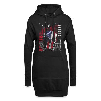 Style Motiv Trash - Hoodie-Kleid - Schwarz - Vorne