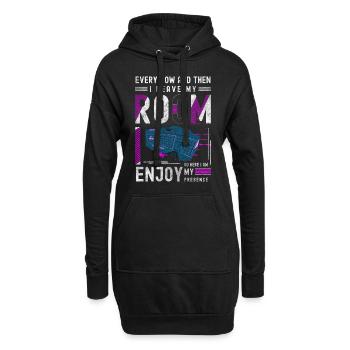 Gamer Computer Maus und Tastatur Controller - Hoodie-Kleid - Schwarz - Vorne