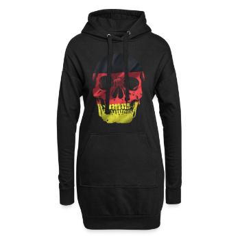 Allemagne Skull Halloween tête de mort allemande - Sweat-shirt à capuche long Femme - noir - Devant