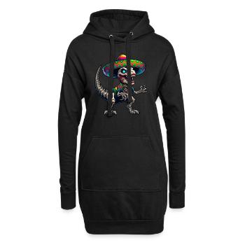 Cinco de Mayo T-Rex vs Zombies - Hoodie Dress - black - Front
