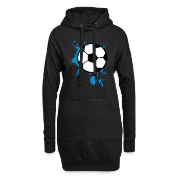 Football Splash 3c - Sweat-shirt à capuche long Femme - noir - Devant