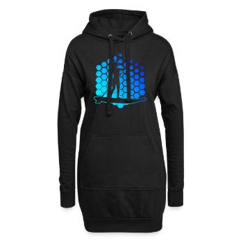 Standup Paddleboard Standup Paddling Stand up Padd - Hoodie-Kleid - Schwarz - Vorne