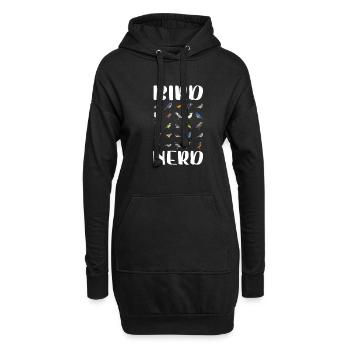 Ornithologue d’observation des oiseaux Bird Nerd - Sweat-shirt à capuche long Femme - noir - Devant
