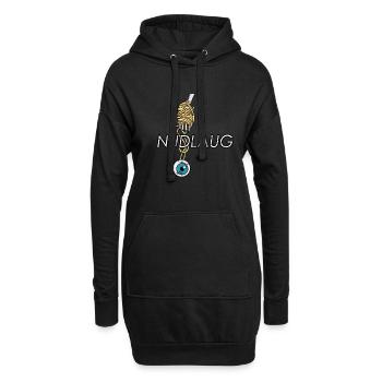 Nudlaug Wiener dialekt Lustig Österreich - Hoodie-Kleid - Schwarz - Vorne