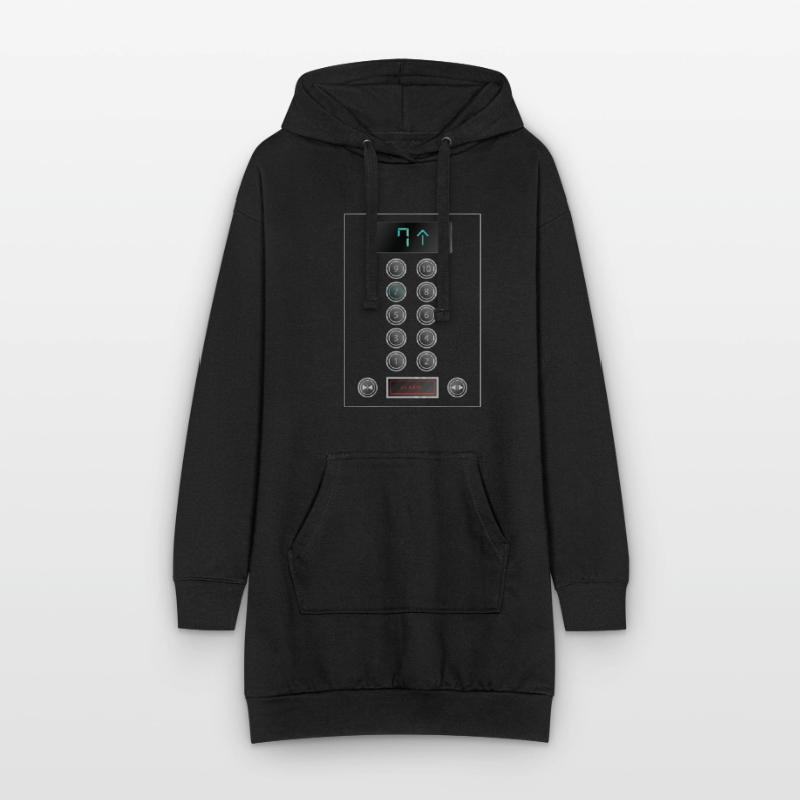 Elevator Mechanic Funny Button Operator Hoodie Dress