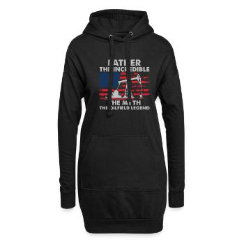 Oilfield Worker Père Le Mythe Funny Oil Well - Sweat-shirt à capuche long Femme - noir - Devant