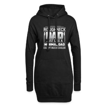 Roughneck Dad außer viel cooler lustiger - Hoodie-Kleid - Schwarz - Vorne