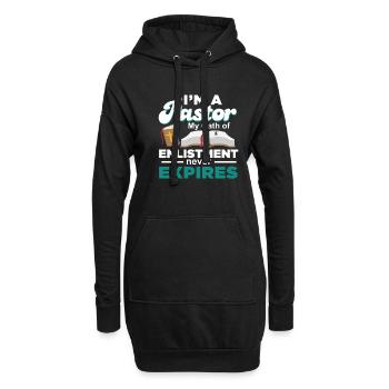 Serment de pasteur amusant théologien professeur - Sweat-shirt à capuche long Femme - noir - Devant