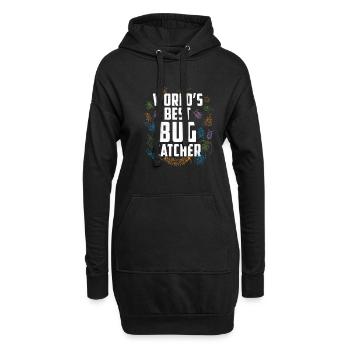 Worlds Best Bug Catcher Funny Entomologist Bug - Hoodie Dress - black - Front