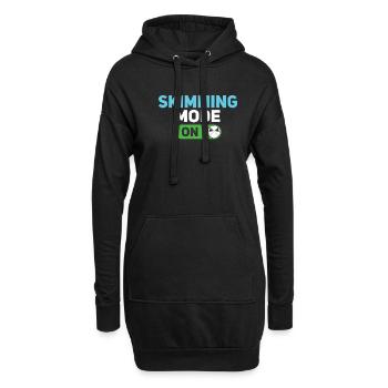 Mode écumoire sur le service amusant Pool Guy - Sweat-shirt à capuche long Femme - noir - Devant