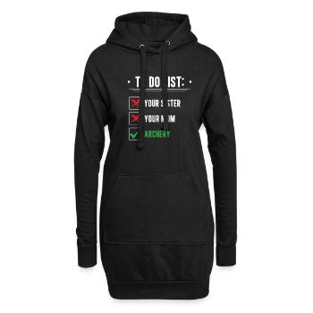 Jeu de mots de tir à l'arc amusant pour votre sœur - Sweat-shirt à capuche long Femme - noir - Devant
