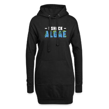 Je choque les algues Funny Pool Guy Service - Sweat-shirt à capuche long Femme - noir - Devant