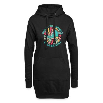 Groovy Rollschuhe für Retro Quad Skating Skater - Hoodie-Kleid - Schwarz - Vorne
