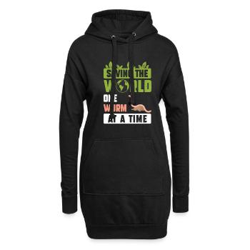 Save The World Humour Vermiculture Humour pour un - Sweat-shirt à capuche long Femme - noir - Devant