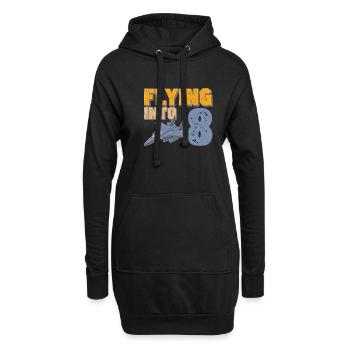 Voler dans 8 avions de chasse 8e anniversaire 8e anniversaire - Sweat-shirt à capuche long Femme - noir - Devant