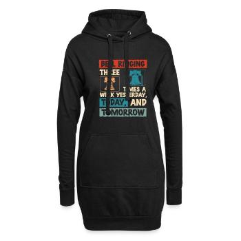 Funny Bell Ringing Hobby Three Times A Week For - Hoodie-Kleid - Schwarz - Vorne