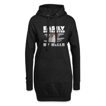 Facilement distrait par Funny Bell Ringing Hobby A - Sweat-shirt à capuche long Femme - noir - Devant