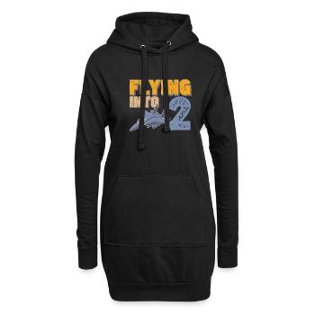Voler dans 2 avions de chasse 2 ans 2e anniversaire - Sweat-shirt à capuche long Femme - noir - Devant