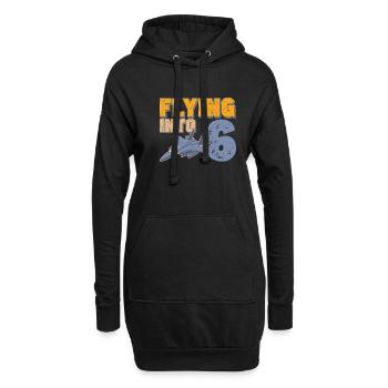 Voler dans 6 avions de chasse 6e anniversaire 6e anniversaire - Sweat-shirt à capuche long Femme - noir - Devant