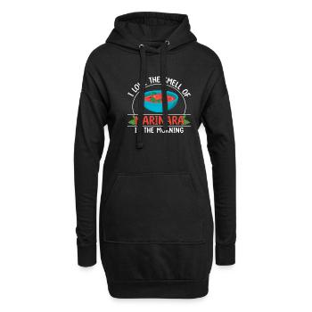 J'aime l'odeur de la cuisine italienne Tomate - Sweat-shirt à capuche long Femme - noir - Devant