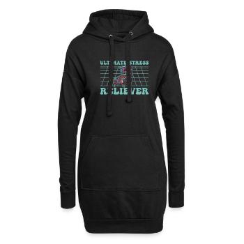 Pinball Ultimate Stressabbau Lustiger Flipper im - Hoodie-Kleid - Schwarz - Vorne