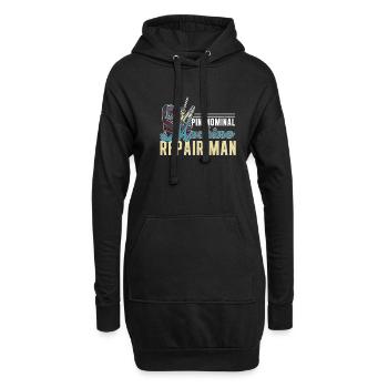 Flipper Repair Man Lustiger Flipper im Retro-Stil - Hoodie-Kleid - Schwarz - Vorne
