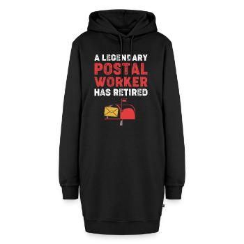 Post Poststempel - Hoodie-Kleid - Schwarz - Vorne