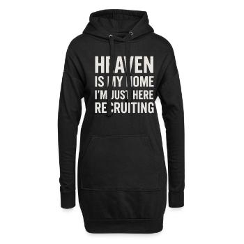 Le ciel est ma maison - ici pour recruter - Sweat-shirt à capuche long Femme - noir - Devant